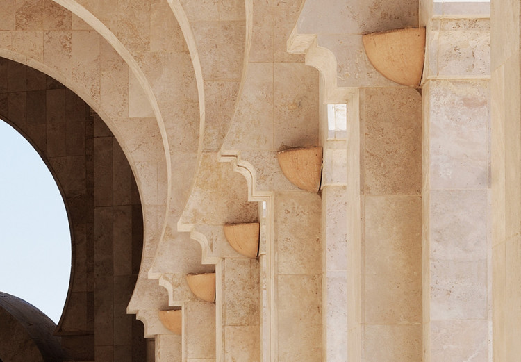 Poster Mosque in Casablanca - architectural composition of a building with columns 135786 additionalImage 8