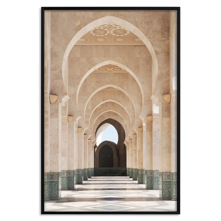Poster Mosque in Casablanca - architectural composition of a building with columns 135786 additionalImage 10