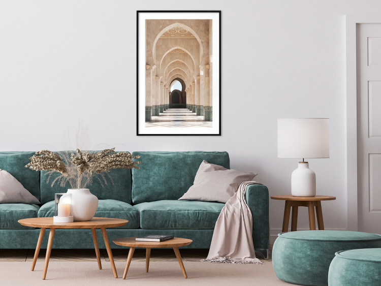 Poster Mosque in Casablanca - architectural composition of a building with columns 135786 additionalImage 20