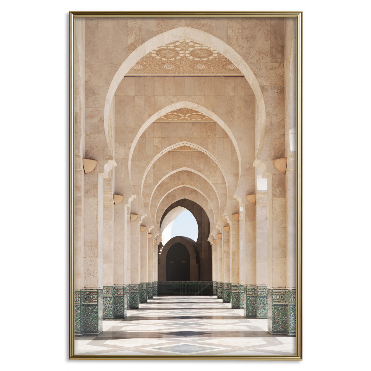Poster Mosque in Casablanca - architectural composition of a building with columns 135786 additionalImage 9