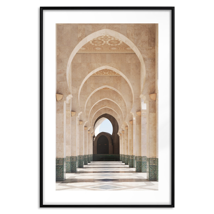 Poster Mosque in Casablanca - architectural composition of a building with columns 135786 additionalImage 14