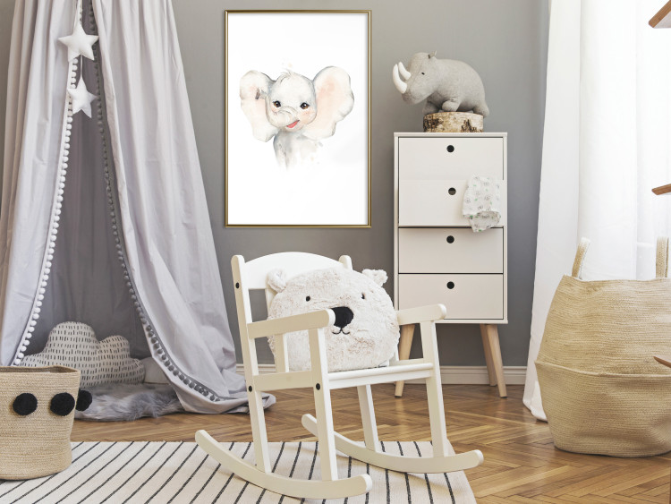 Poster Happy Elephant - a cute composition for children with a wild animal 136386 additionalImage 19