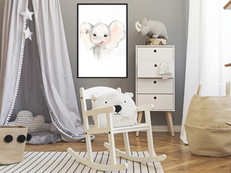 Poster Happy Elephant - a cute composition for children with a wild animal 136386 additionalImage 15