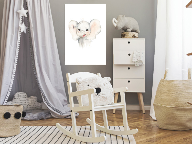 Poster Happy Elephant - a cute composition for children with a wild animal 136386 additionalImage 18