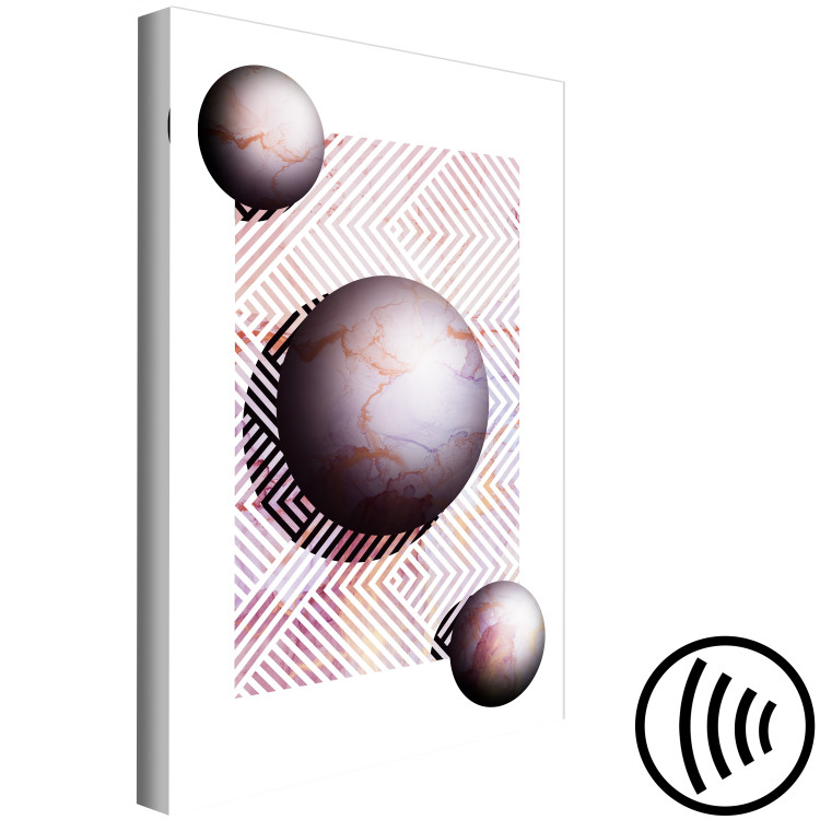 Canvas Art Print Marble Planets (1-piece) Vertical - geometric abstraction 138786 additionalImage 6