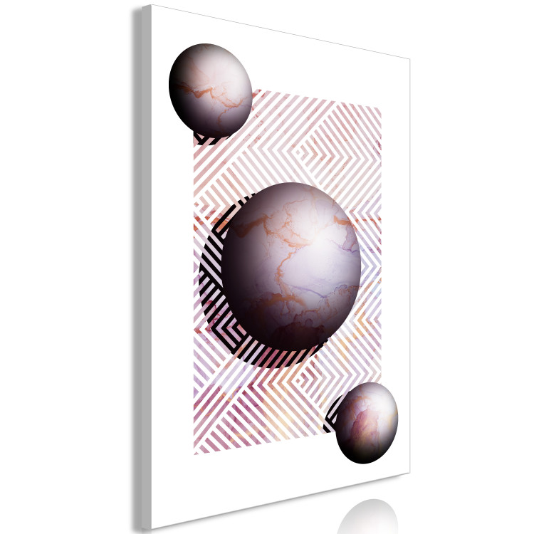 Canvas Art Print Marble Planets (1-piece) Vertical - geometric abstraction 138786 additionalImage 2