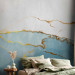 Wall Mural Infinity blue - abstract marble texture with gold 143586 additionalThumb 2