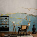 Wall Mural Infinity blue - abstract marble texture with gold 143586 additionalThumb 4