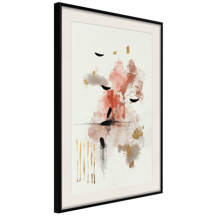 Wall Poster Abstraction in Warm Tones - Watercolor, Traces of Color and Traces of Gold 146186 additionalImage 16