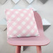 Decorative Microfiber Pillow Pink and white checkerboard - composition with geometric motif cushions 146986 additionalThumb 3