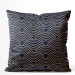 Decorative Velor Pillow Gold scales - a geometric pattern in an oriental style 147086