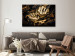 Canvas Print Golden Monstera - Dynamic Composition of Shiny Leaves 148786 additionalThumb 3