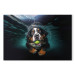 Canvas Print AI Bernese Mountain Dog - Floating Animal With a Ball in Its Mouth - Horizontal 150086 additionalThumb 7