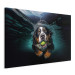 Canvas Print AI Bernese Mountain Dog - Floating Animal With a Ball in Its Mouth - Horizontal 150086 additionalThumb 2