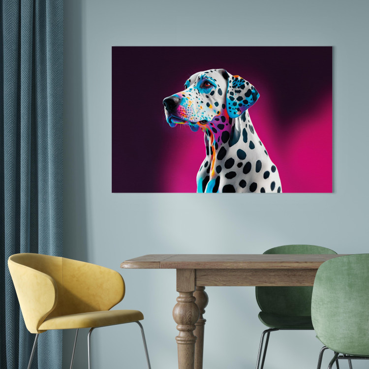 Canvas AI Dalmatian Dog - Spotted Animal in a Pink Room - Horizontal 150186 additionalImage 3