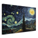 Large canvas print Starry Night - A Landscape in the Style of Van Gogh With a Smiling Moon [Large Format] 151086 additionalThumb 2
