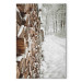 Canvas Print Winter Forest - Photo of a Pile of Wood on a Snowy Forest Road 151686 additionalThumb 7
