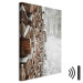 Canvas Print Winter Forest - Photo of a Pile of Wood on a Snowy Forest Road 151686 additionalThumb 8