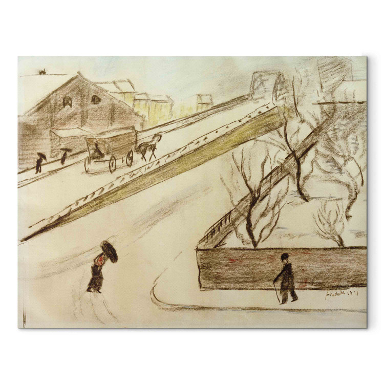 Reproduction Painting Straßenecke im Schnee 158486