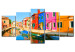 Canvas Art Print Waterfront in rainbow colors 50586