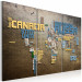 Canvas Map of the World (Italian language) - triptych 55286 additionalThumb 2