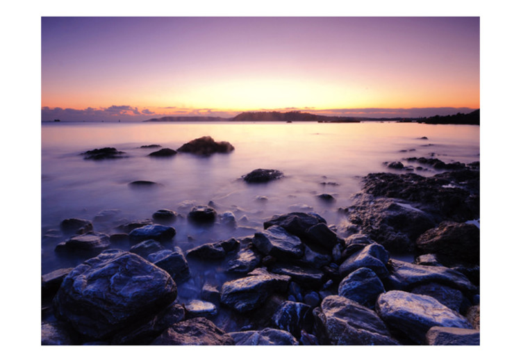 Wall Mural Calm Sea - Sunset and Beach with Stones and Delicate Mist 60486 additionalImage 1