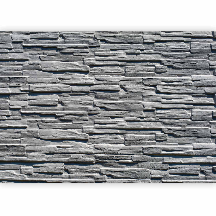 Photo Wallpaper Gray Stone Wall - Classic Granite Background with Illusion of 3D Effect 60986 additionalImage 5
