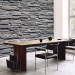 Photo Wallpaper Gray Stone Wall - Classic Granite Background with Illusion of 3D Effect 60986 additionalThumb 7