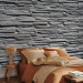 Photo Wallpaper Gray Stone Wall - Classic Granite Background with Illusion of 3D Effect 60986 additionalThumb 2