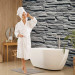 Photo Wallpaper Gray Stone Wall - Classic Granite Background with Illusion of 3D Effect 60986 additionalThumb 8