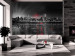 Photo Wallpaper New York - Nighttime Architecture with Water Reflection and Red Accent 61486