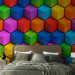 Photo Wallpaper Futuristic geometry - a combination of coloured figures with a 3D effect 91986 additionalThumb 2