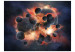 Photo Wallpaper Abstraction in space - fantasy with planets among flames of fire 97586 additionalThumb 1
