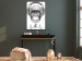Wall Poster Musical Pulse - black and white musical composition with a monkey portrait 114296 additionalThumb 5