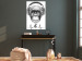 Wall Poster Musical Pulse - black and white musical composition with a monkey portrait 114296 additionalThumb 23