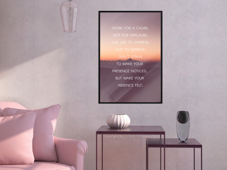 Poster Make your absence felt - motivational texts against a sunset background 115296 additionalImage 3