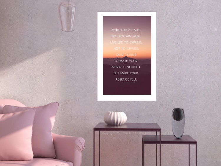 Poster Make your absence felt - motivational texts against a sunset background 115296 additionalImage 2