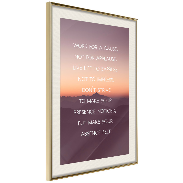 Poster Make your absence felt - motivational texts against a sunset background 115296 additionalImage 2