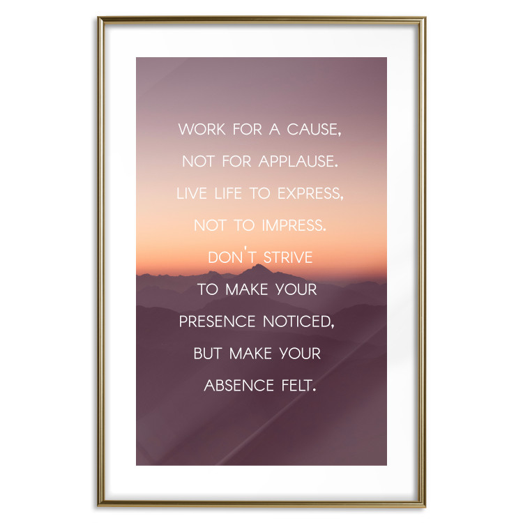 Poster Make your absence felt - motivational texts against a sunset background 115296 additionalImage 19