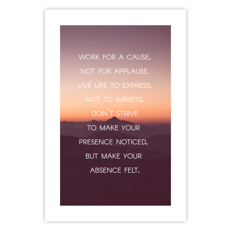 Poster Make your absence felt - motivational texts against a sunset background 115296 additionalImage 20