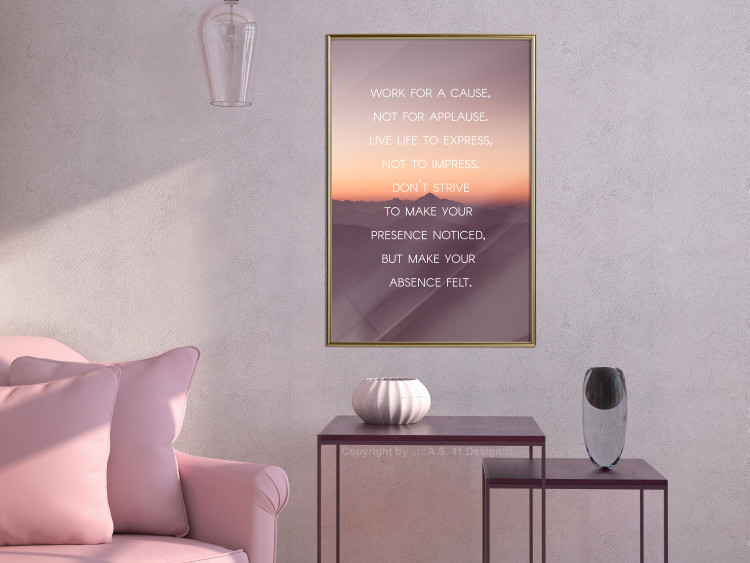Poster Make your absence felt - motivational texts against a sunset background 115296 additionalImage 7
