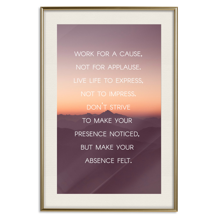 Poster Make your absence felt - motivational texts against a sunset background 115296 additionalImage 27