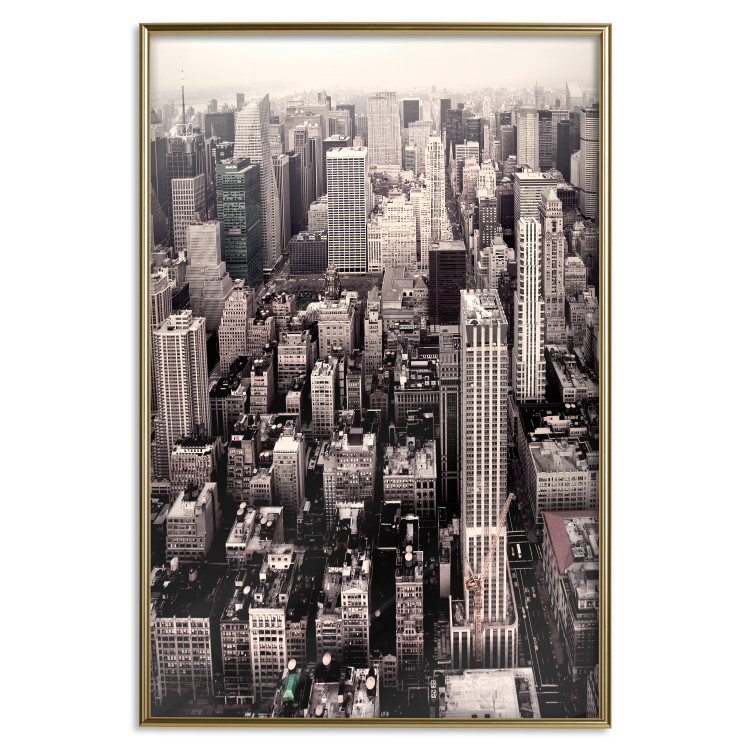 Wall Poster Sepia Manhattan - New York architecture seen from a bird's eye view 116696 additionalImage 16