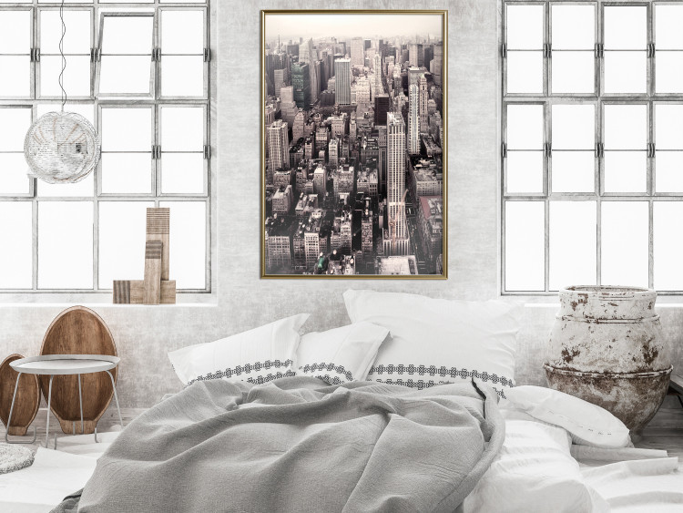 Wall Poster Sepia Manhattan - New York architecture seen from a bird's eye view 116696 additionalImage 5