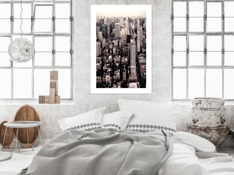 Wall Poster Sepia Manhattan - New York architecture seen from a bird's eye view 116696 additionalImage 4