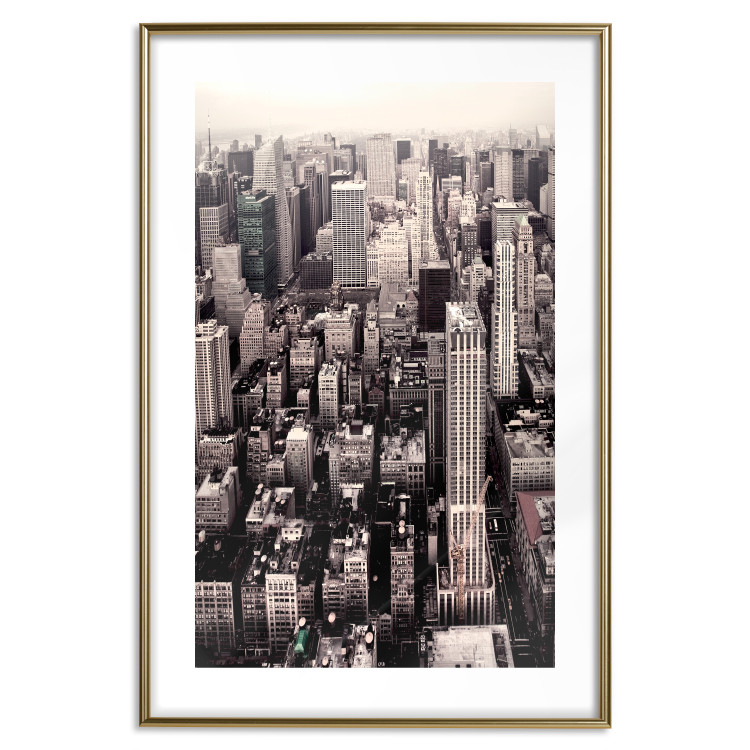 Wall Poster Sepia Manhattan - New York architecture seen from a bird's eye view 116696 additionalImage 14