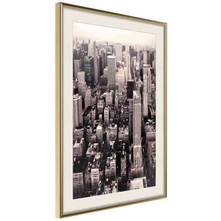 Wall Poster Sepia Manhattan - New York architecture seen from a bird's eye view 116696 additionalImage 2