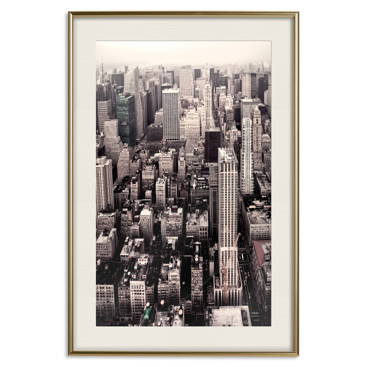 Wall Poster Sepia Manhattan - New York architecture seen from a bird's eye view 116696 additionalImage 19