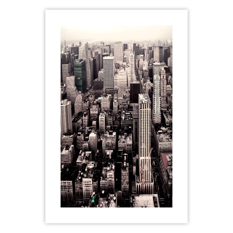 Wall Poster Sepia Manhattan - New York architecture seen from a bird's eye view 116696 additionalImage 25