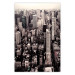 Wall Poster Sepia Manhattan - New York architecture seen from a bird's eye view 116696